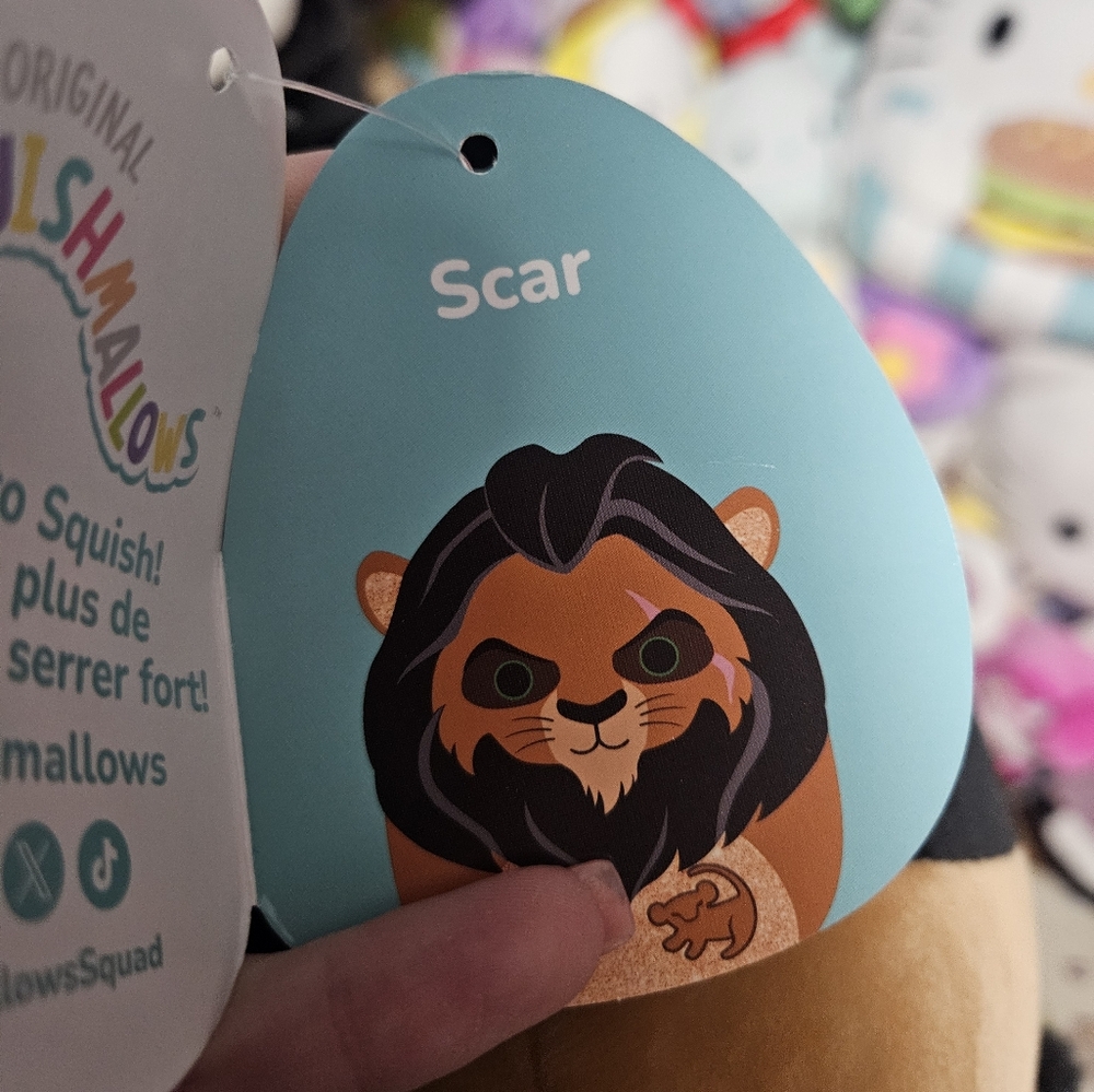 NWT Scar Squishmallow From Disney's The Lion King 7" Plush - Picture 5 of 5